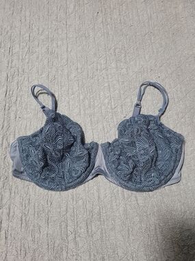 Victoria's Secret Blue Lace Underwire Bra - Slate Blue